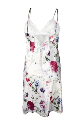 Halka satynowa Flowers  DKaren - DK-HA 05 biały