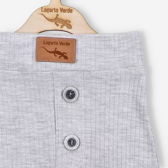 Spodnie prążkowane Lagarto Verde - szary