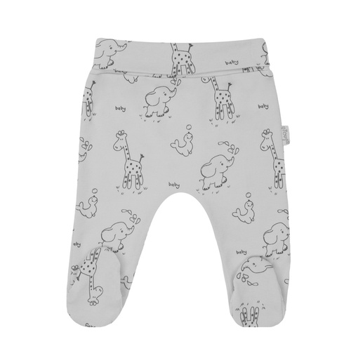 4800 22 Animals Komplet wyprawkowy 4-częściowy nadruk Nicol - szary