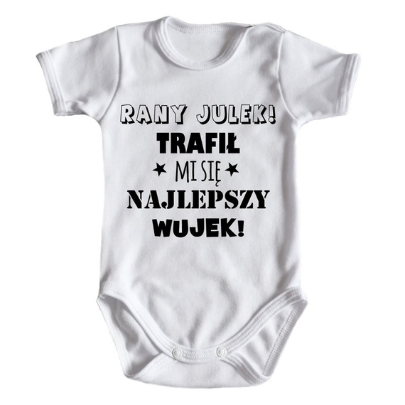 "Najlepszy Wujek" body krótki rękaw Moocha czarny