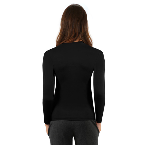 Bluzka damska długi rękaw Clara Sesto Senzo czarny