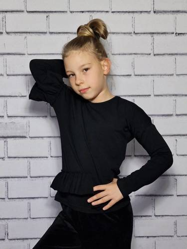 Bluzka z długim rękawem Laura Bambarillo czarny