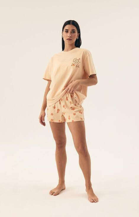 Piżama Damska 42684 Naranja Henderson - peach