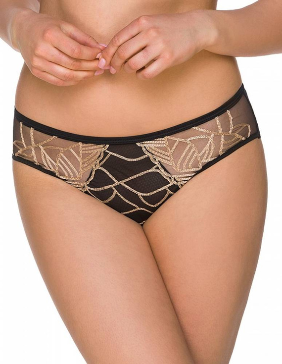 Figi damskie 2212 Lupoline- czarny - złoty