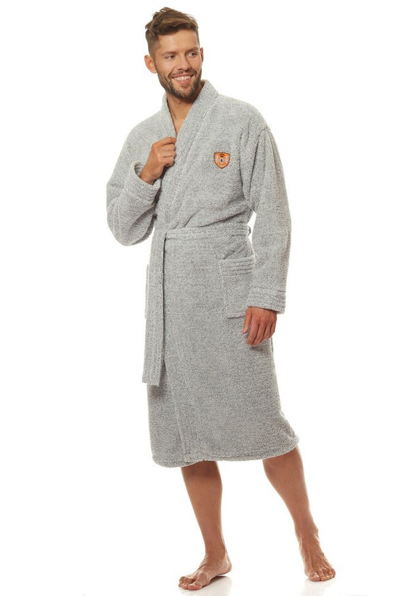 Szlafrok Męski 2116 Color L&L- niebieski