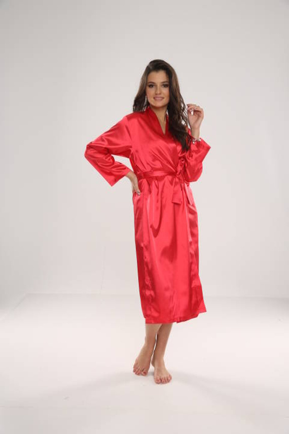 798 Classic szlafrok damski Forex - czerwony