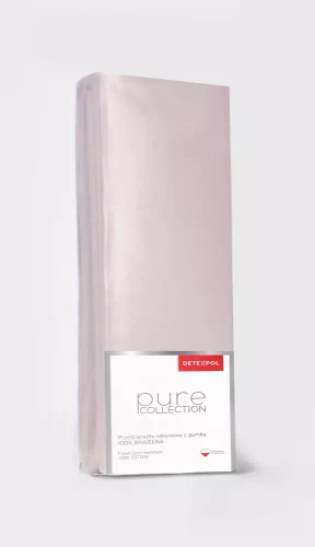 Prześcieradło satynowe z gumką jPure ednobarwne Detexpol pudrowy róż 