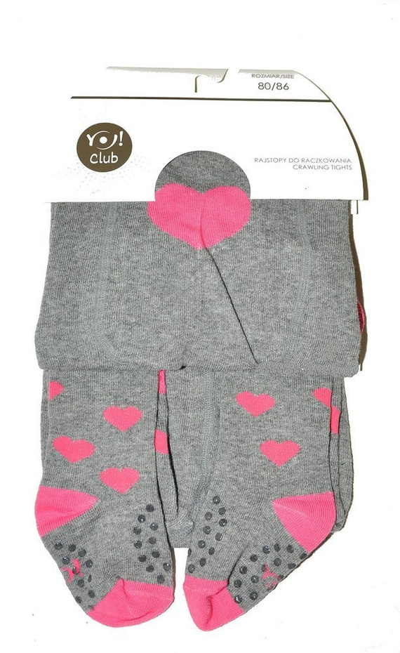 RAB-0025G Rajstopy do raczkowania mix kolor-dziewczynka