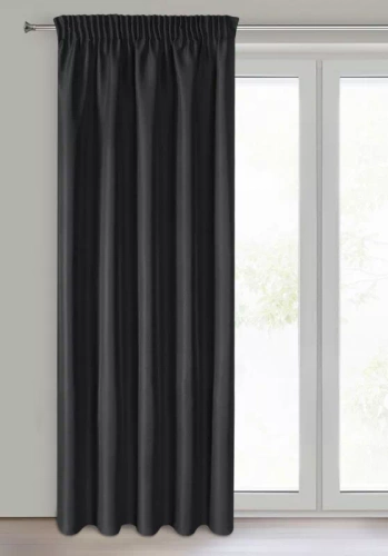 Zasłona na taśmie Rita Eurofirany czarny 