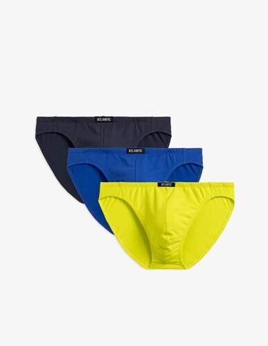 Slipy męskie 3MP-170 A'3 Atlantic-   limonka-niebieski-granatowy