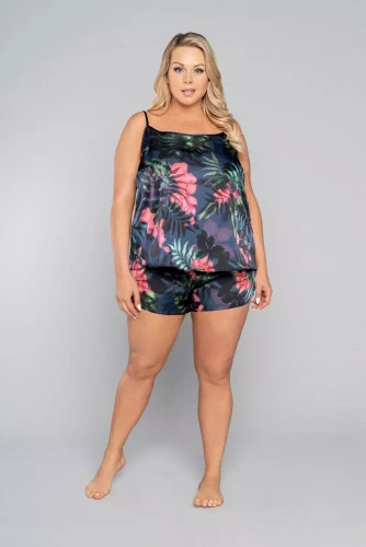 Piżama Damska wąskie ramiączko, spodenki Amazonia Italian Fashion - druk 