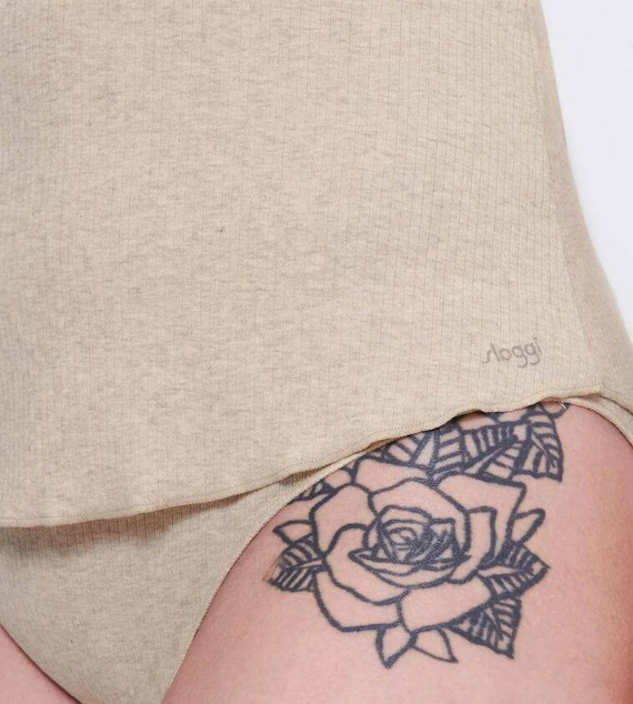 Bluzka z krótkim rękawem GO Ribbed T-Shirt Sloggi - Grey Combination