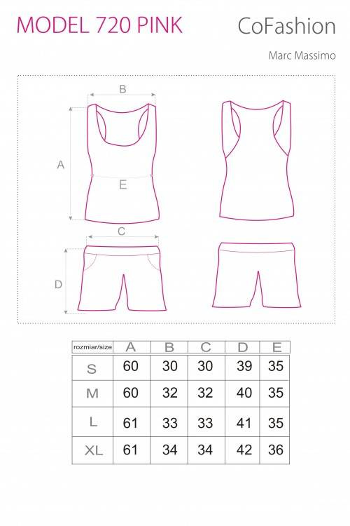 Piżama damska MODEL 720 CoFashion Marc Massimo - niebieski