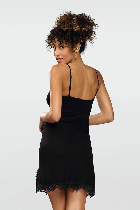 Halka Emma – wygodna i kobieca z koronką - czarny