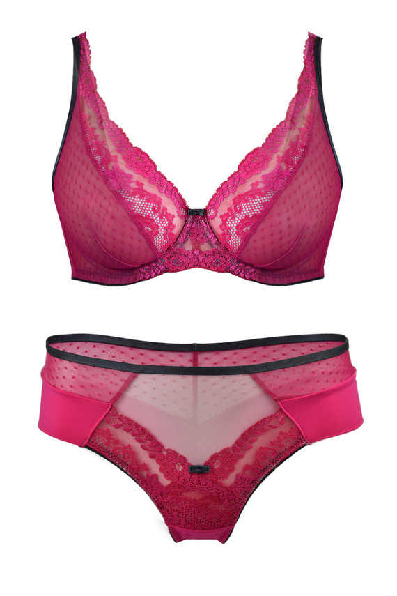 Figi damskie brazyliany 19111 Dots Mediolano różowy