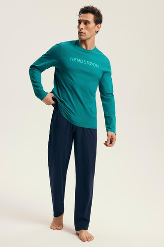 Henderson Piżama męska  Core 43490 Vise  – długi rękaw, bawełna, w pudełku