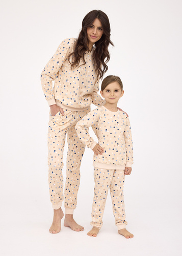 Piżama dziewczęca 032/181 033/181 Maya Cornette beżowy