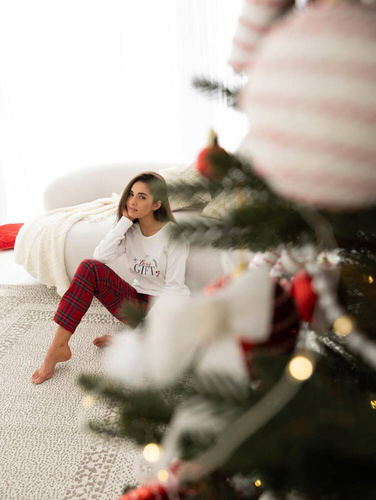 Piżama damska Maribel Sensis Interlock - śmietankowy