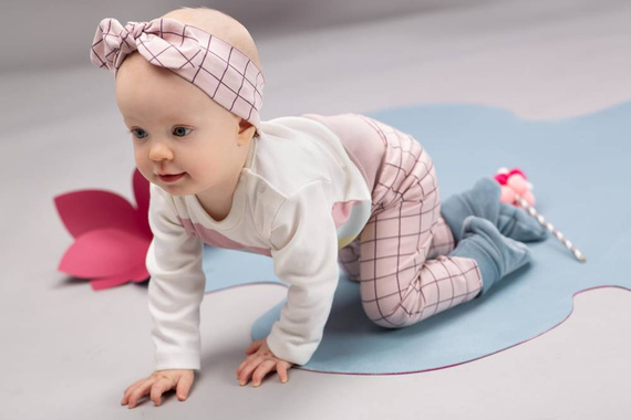 Opaska dziewczęca Romatic Pinokio - róż druk