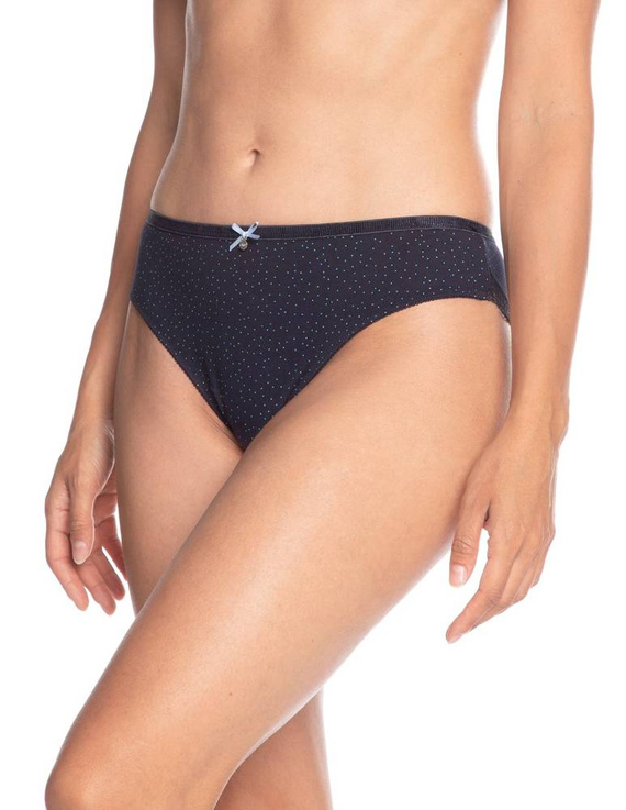 Figi Damskie L-1411 BI A'2 Lama granatowy-niebieski