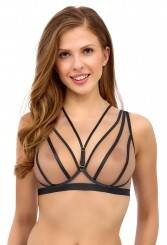 Biustonosz miękki bralette 2505 Lupoline-czarny bezowy