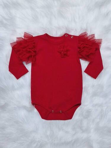 Body z długim rękawem Carmen Bambarillo czerwony