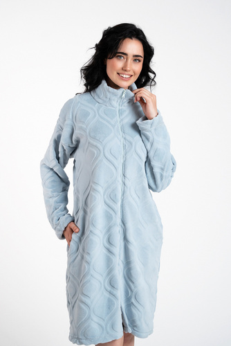 Szlafrok damski na zamek Arena Italian Fashion - niebieski