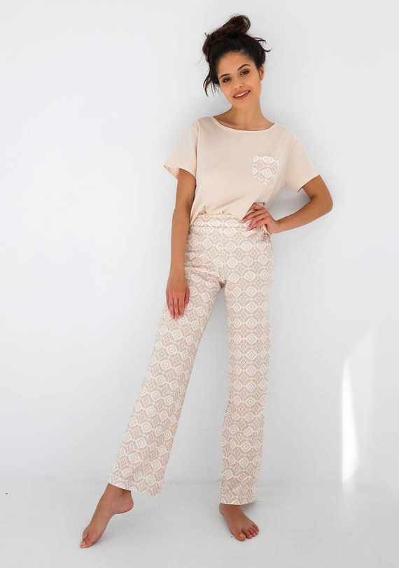 Piżama damska Genesis Sensis - jasny beżowy