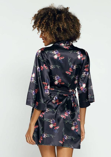 Podomka damska Flowers  DKaren DK-P-granatowy 009