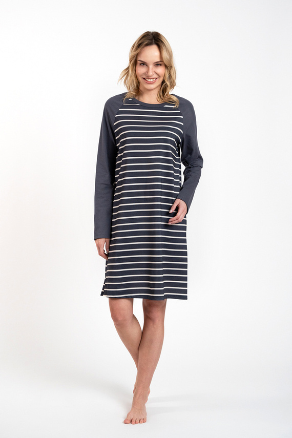 Koszula nocna damska Oda Italian Fashion - druk grafitowy