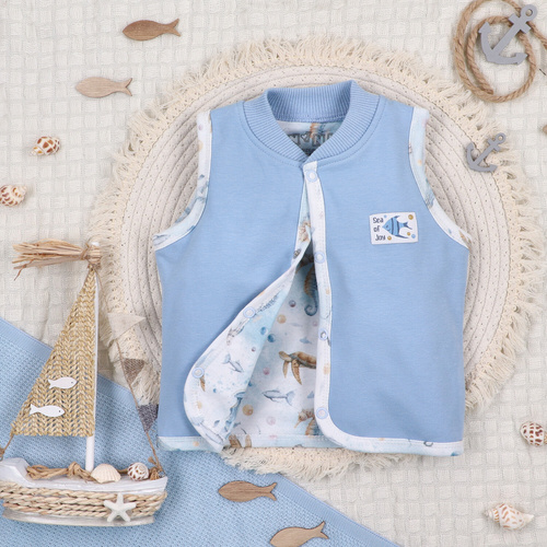 Nini Kamizelka Sea Of Joy – organiczna bawełna, kamizelka dla niemowląt