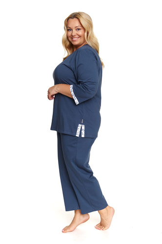 Piżama Damska Plus Size 7156 Doctor Nap - deep blue