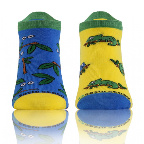 Kameleon Skarpety stopki finest cotton dwie różne Sesto Senso niebieski