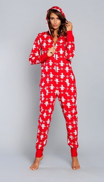 Nana Kombinezon Damski długi Italian Fashion - czerwony