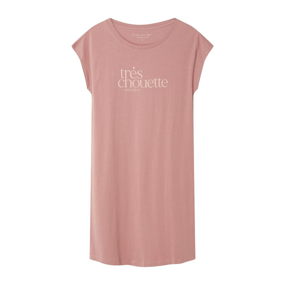 Koszula nocna Emela 44490 Henderson, bawełniana, krótki rękaw, półokrągły dekolt, luźny fason