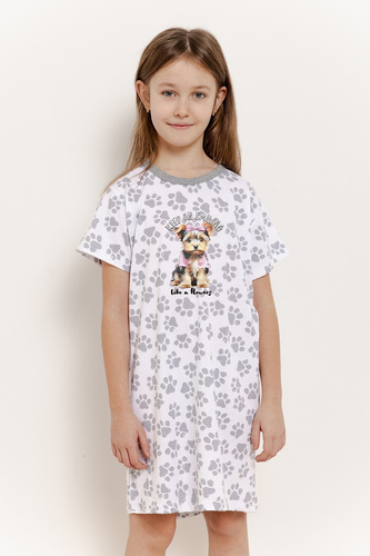 Koszula dziewczęca 3390 Pixie Taro- ecru szary