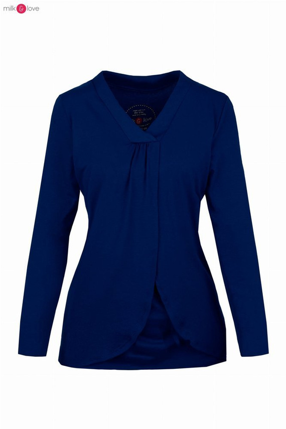 Bluzka ciążowa i do karmienia długi rękaw Buzzy Bee Milk&Love czerwona