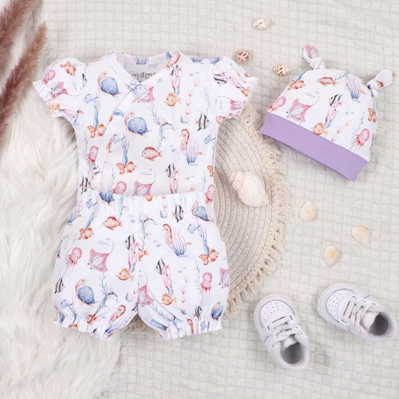 Nini Szorty Underwater World – organiczna bawełna, szorty dla dziewczynki