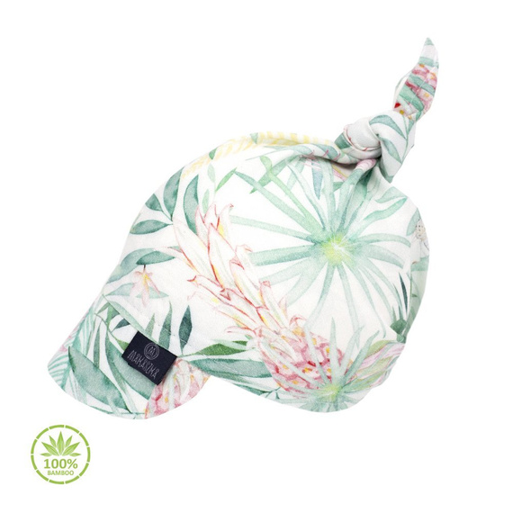 Chustka z daszkiem na gumce 100% Bamboo Woodland- Makaszka