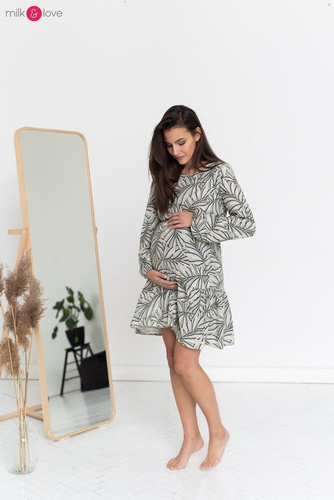 Sukienka ciążowa i do karmienia Lovely Dress Milk&Love granatowa w print