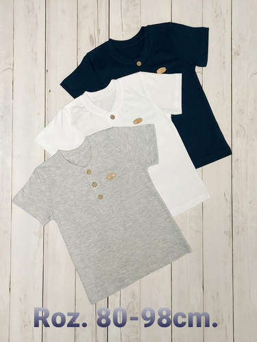 Koszulka dziecięca Mieszko krótki rękaw Bambarillo biały