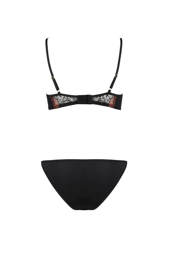 Komplet Mirella Set Open Bra Casmir czarny