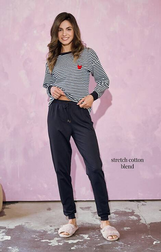 Piżama damska 3219 Trudy Taro - granatowa