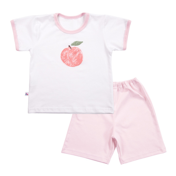Sweet and Sleepy Piżama dziecięca Eevi krótki rękaw i spodenki  bawełna-jasny róż