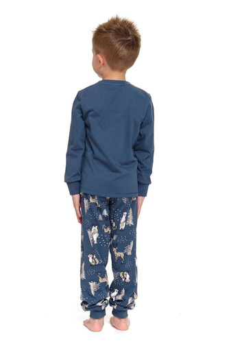 PDG.4324 "Animals" Piżama dziecięca Unisex Doctor Nap - deep blue