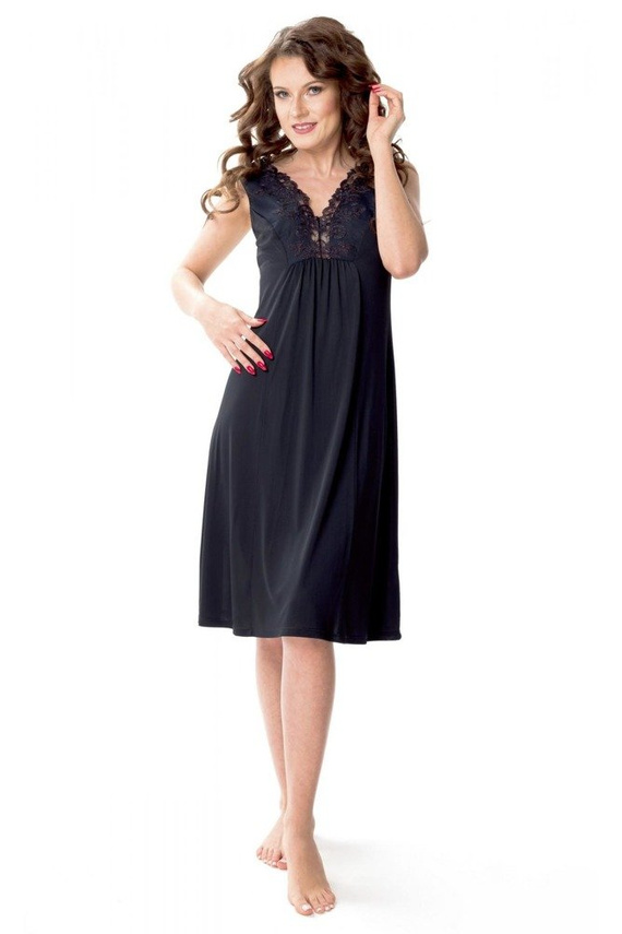 Koszula nocna damska Mewa 6350 Atena czarny