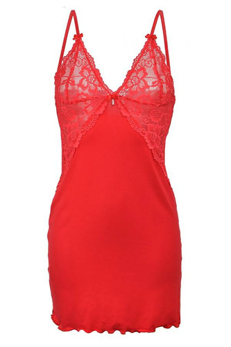 Flawia Koszulka nocna damska DKaren czerwona