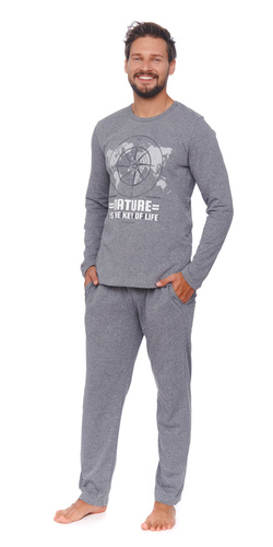 PMB.4517 Piżama Męska Doctor Nap - dark grey