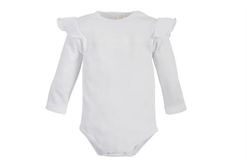 Body z długim rękawem  "Paris Girl" Makoma biały 