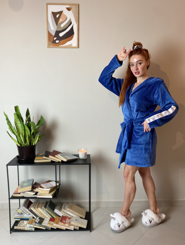 Krótki Szlafrok damski 626 Abigail Forex - jeans